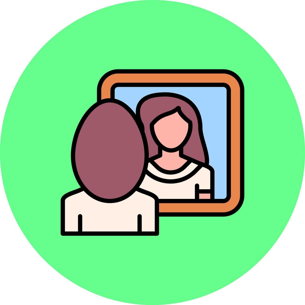 diseño de icono creativo de espejo vector