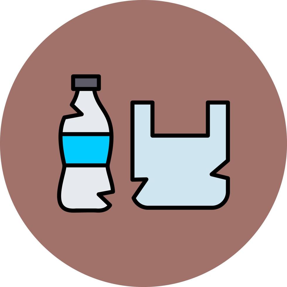 Waste Plastic Creative Icon Design vector
