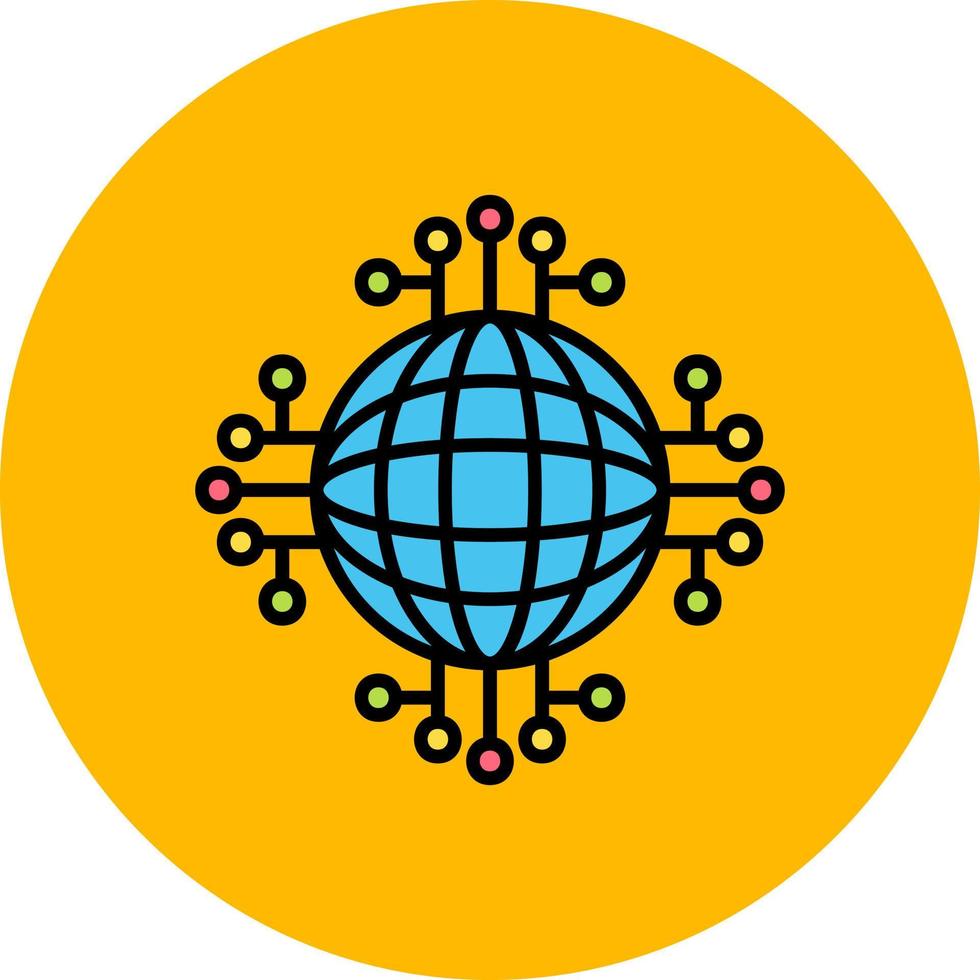 Global Network Creative Icon Design vector