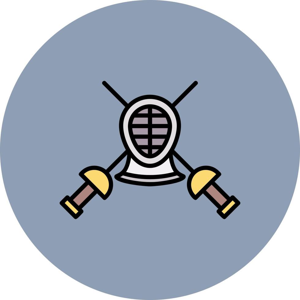 Fencing Creative Icon Design vector