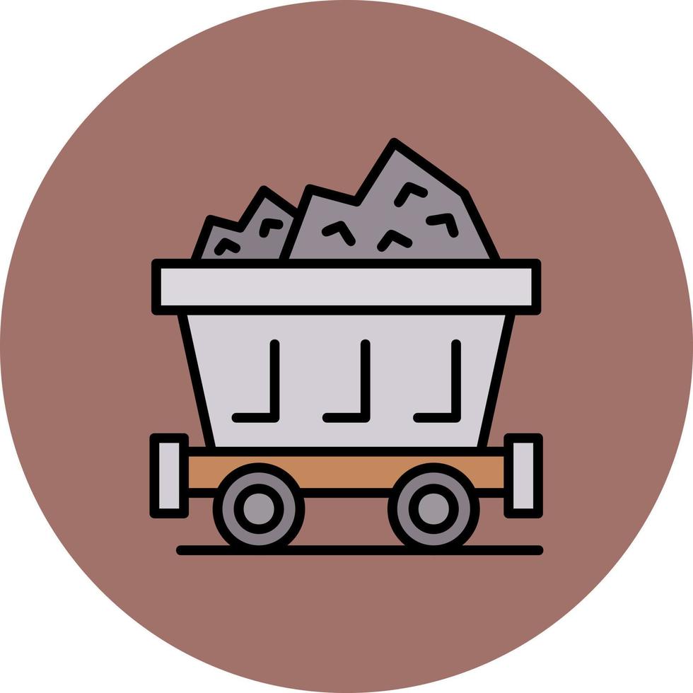 Mine Cart Creative Icon Design vector