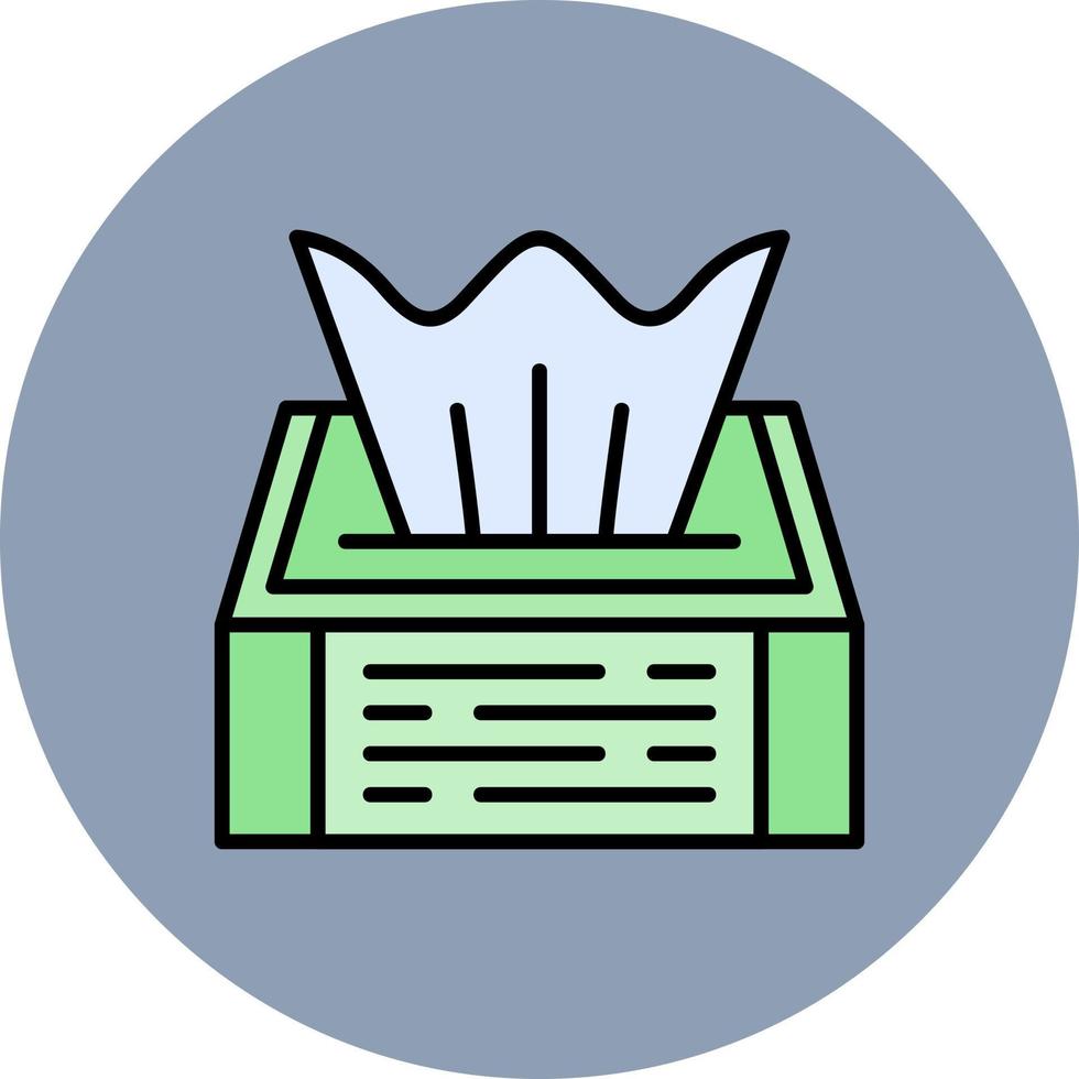 diseño de icono creativo de caja de pañuelos vector