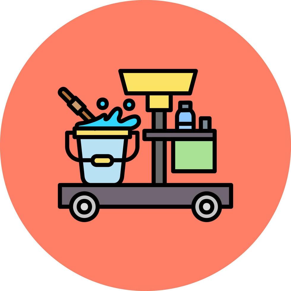 Cleaning Cart Creative Icon Design vector