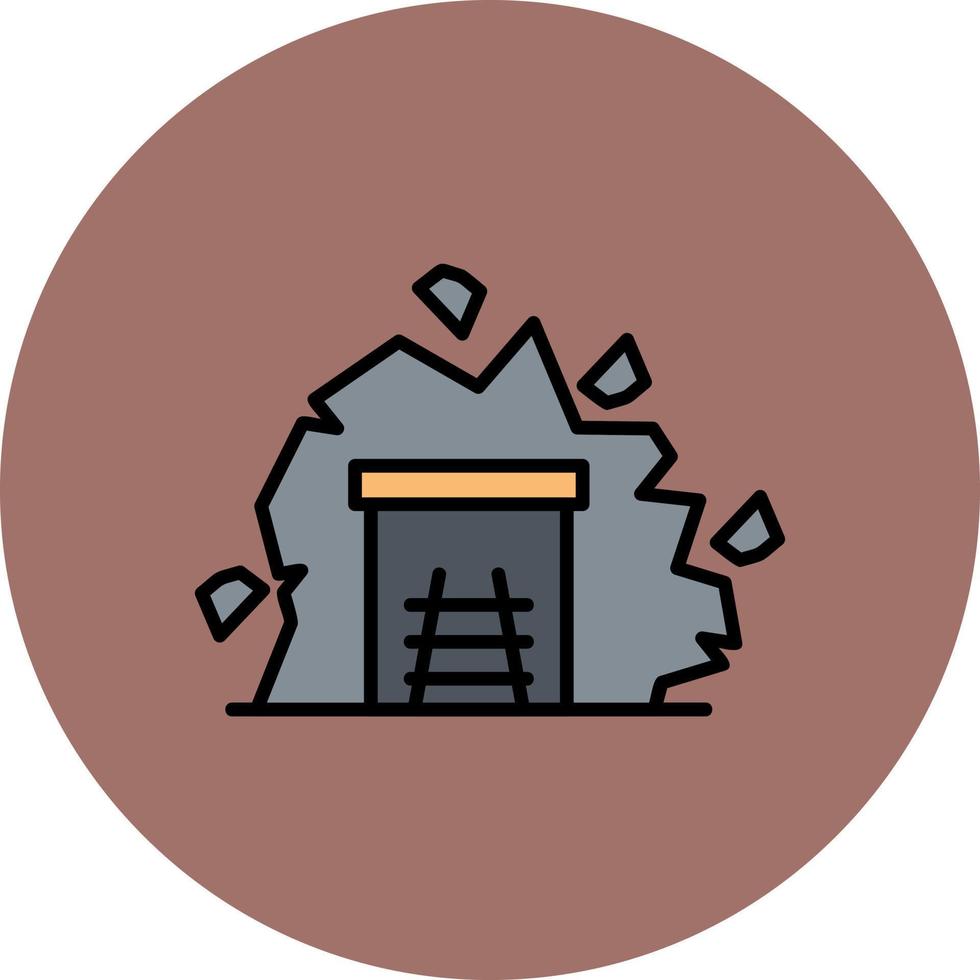 Mining Tunnel Creative Icon Design vector