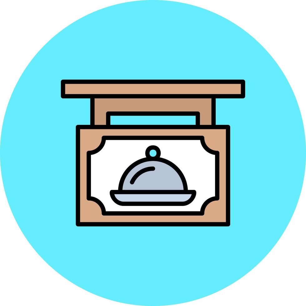 Restaurant Sign Board Creative Icon Design vector