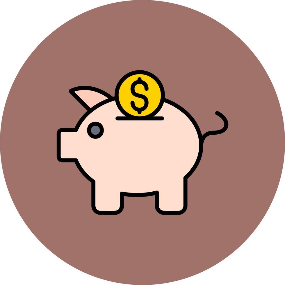 Piggy Bank Creative Icon Design vector