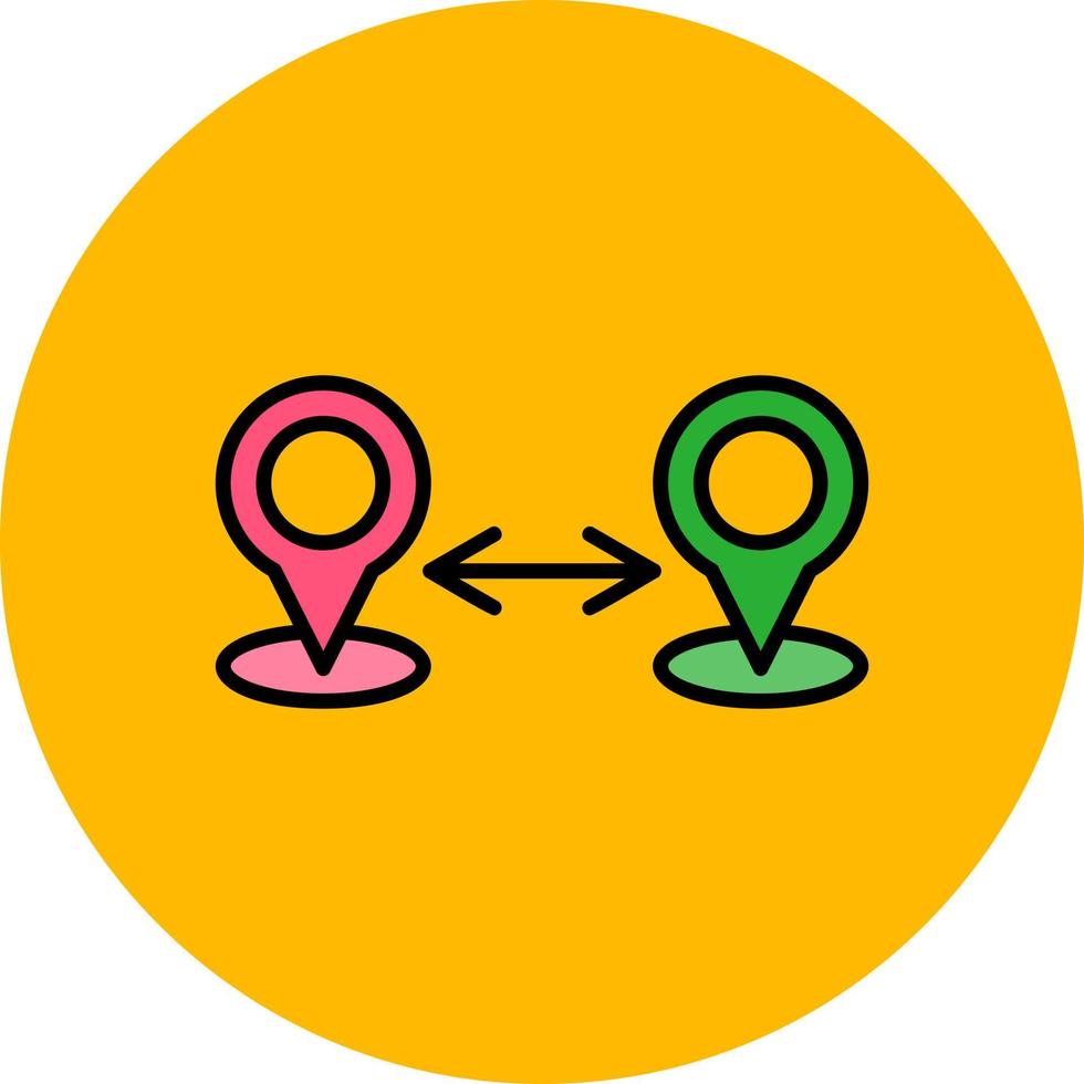 Distance Creative Icon Design vector