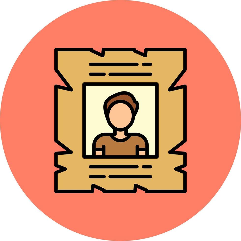 Wanted Creative Icon Design vector