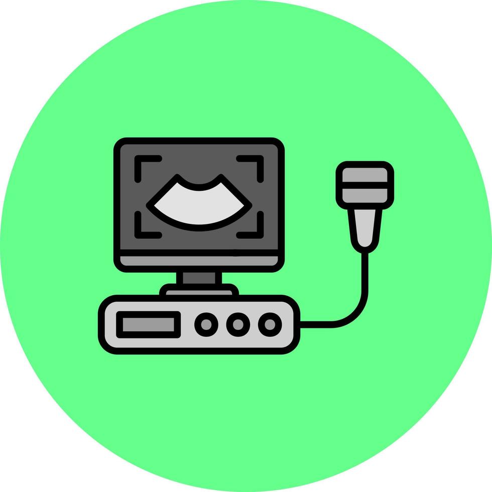Ultrasound Creative Icon Design vector