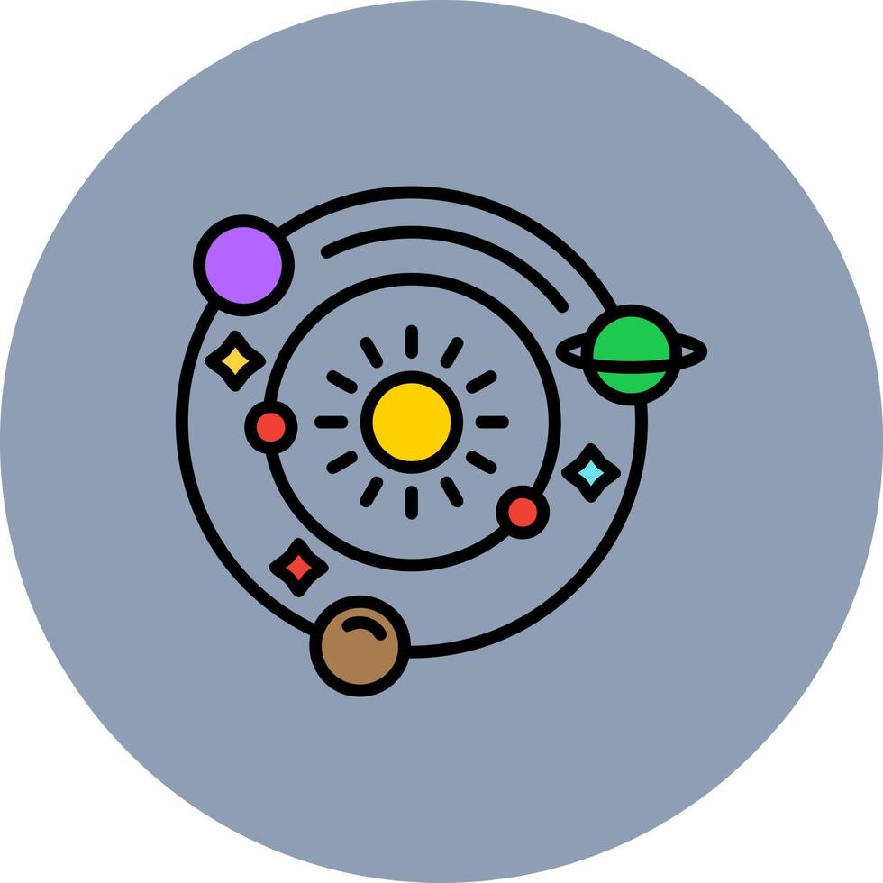 diseño de icono creativo del sistema solar vector