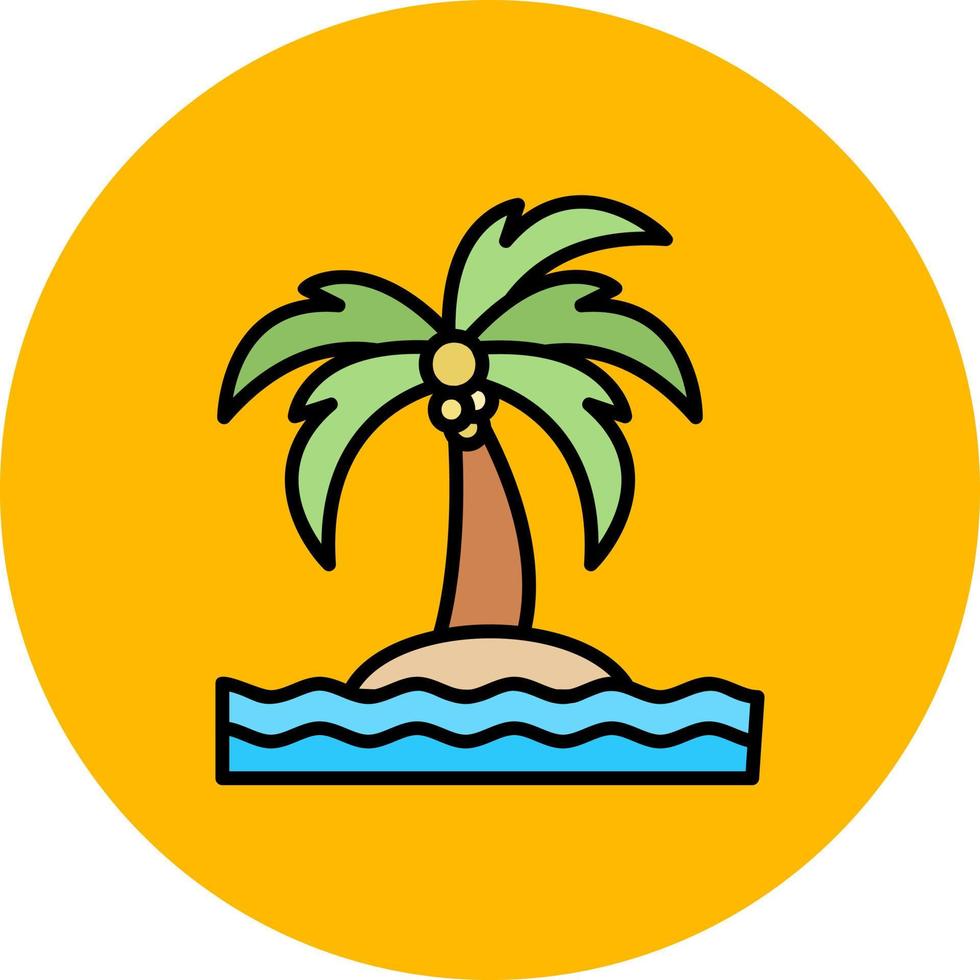 diseño de icono creativo de isla vector