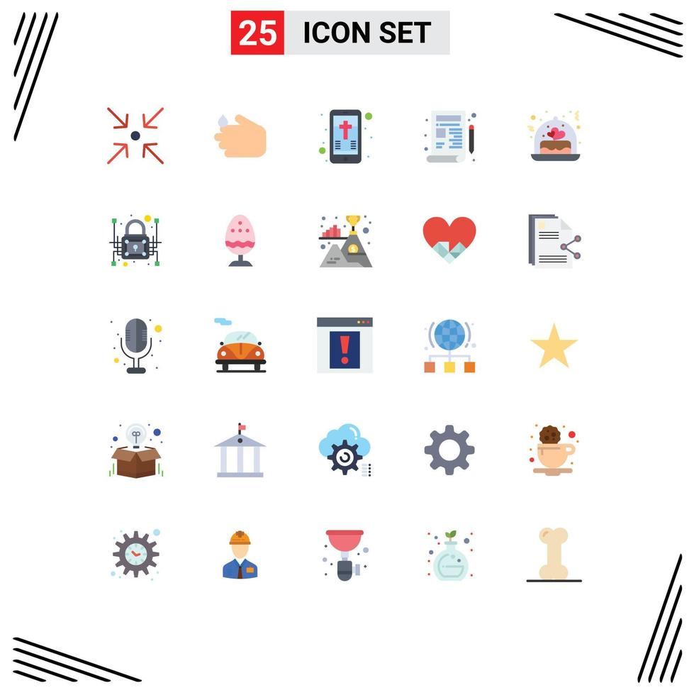 25 Creative Icons Modern Signs and Symbols of wedding cake celebration drawing design Editable Vector Design Elements