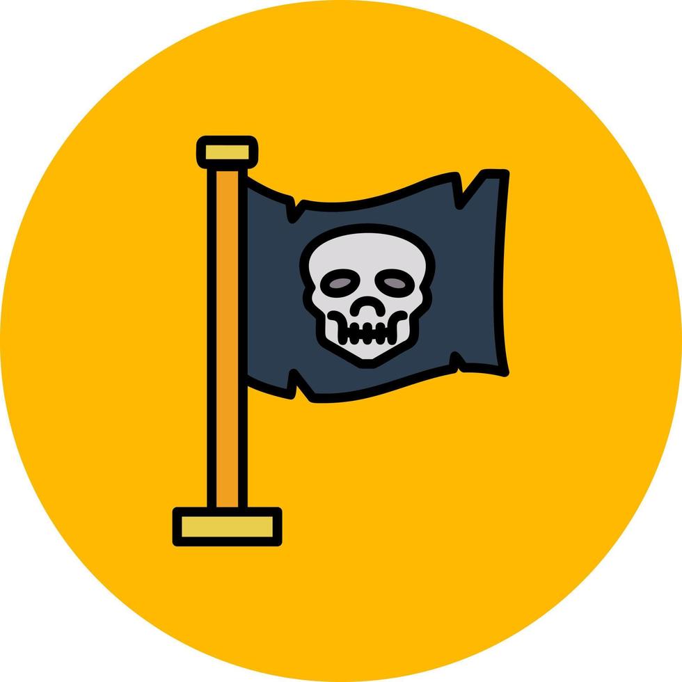 diseño de icono creativo de bandera de piratas vector