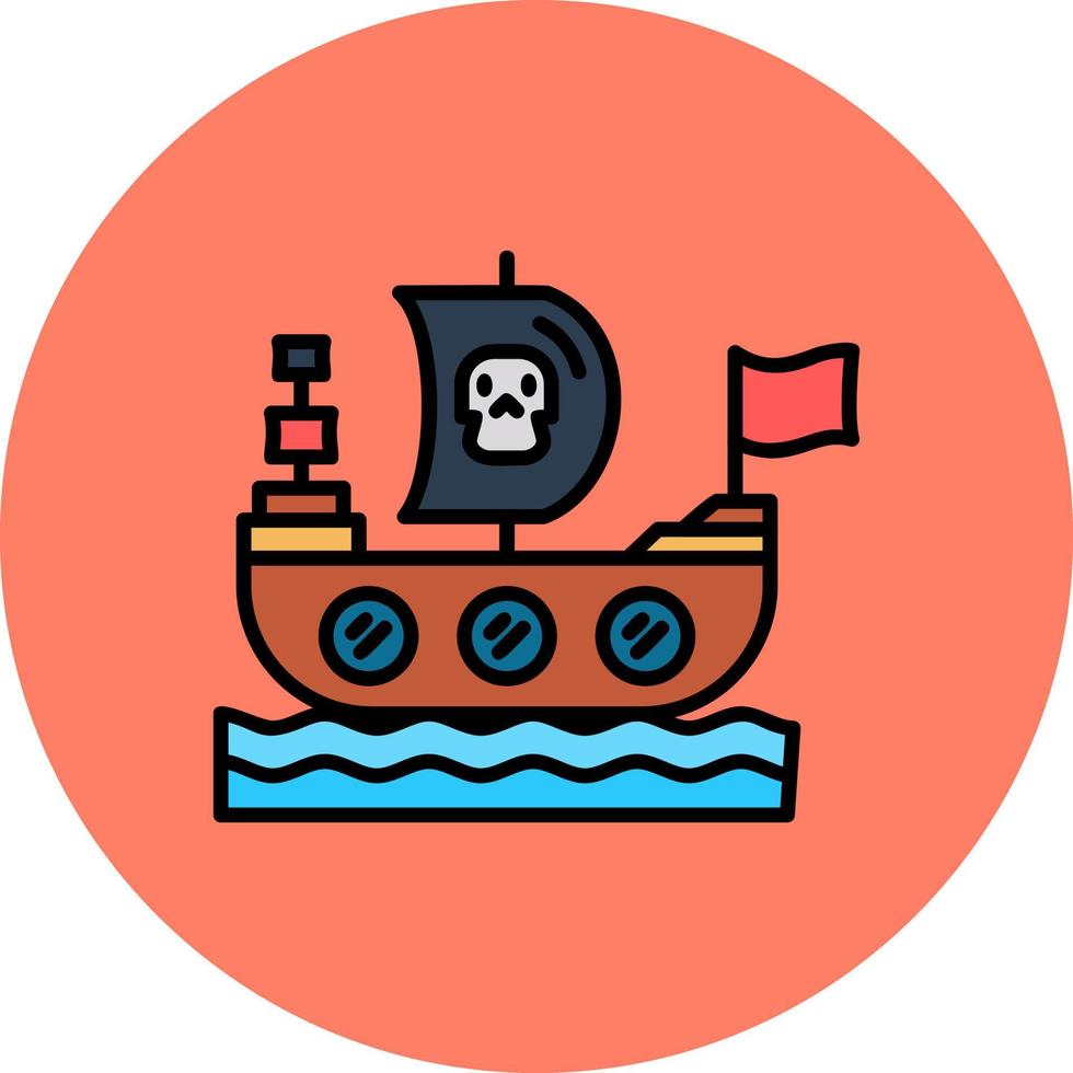 diseño de icono creativo de barco pirata vector