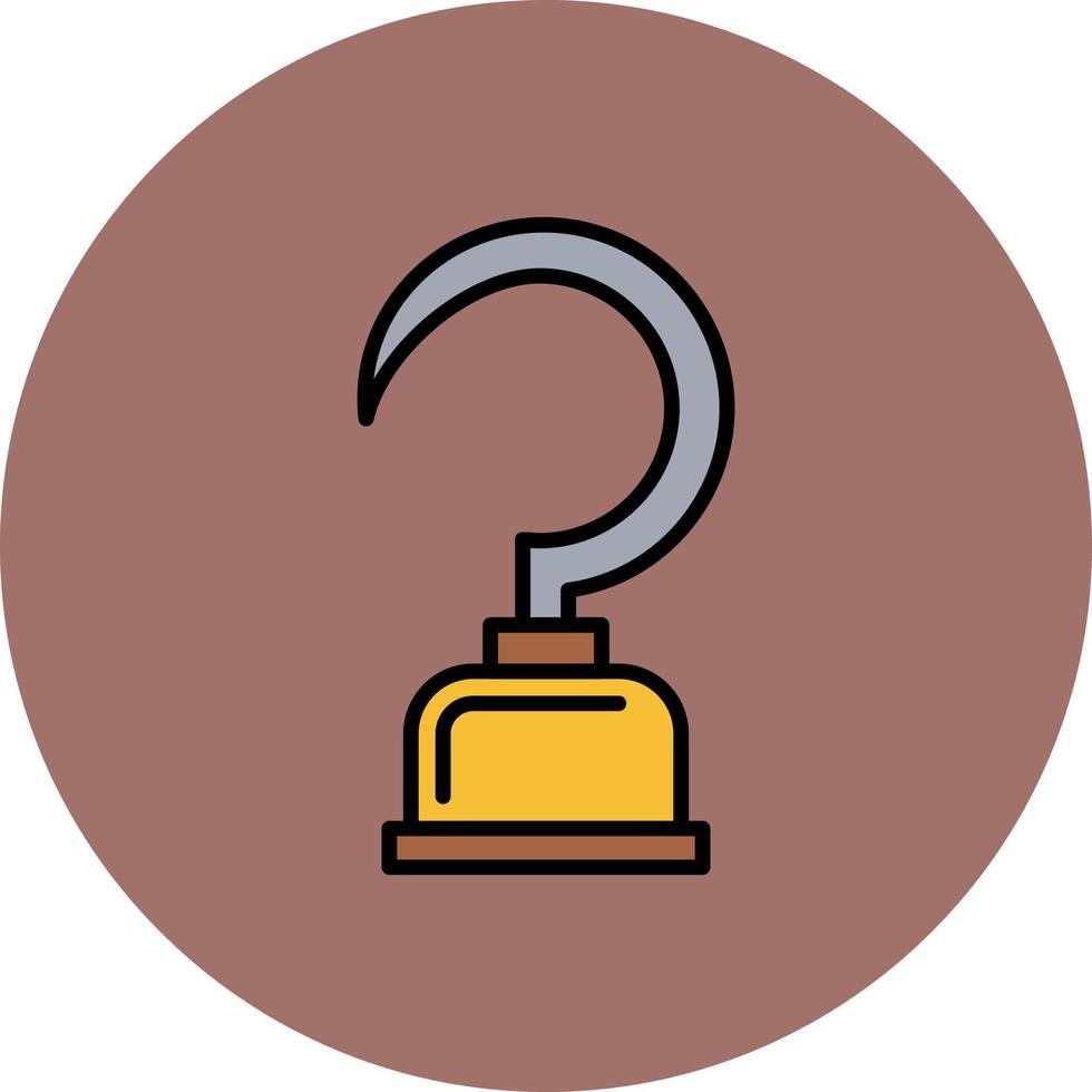 Pirates Hook Creative Icon Design vector