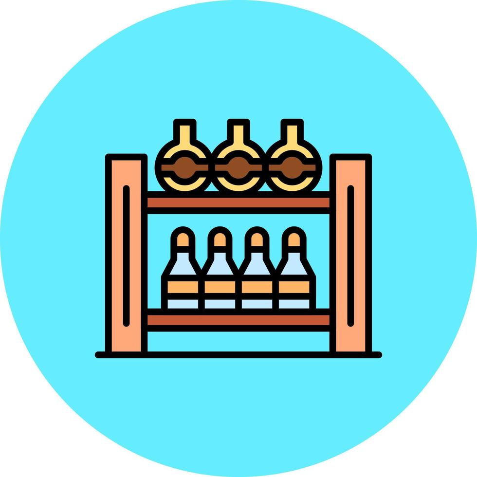 Bottle Rack Creative Icon Design vector