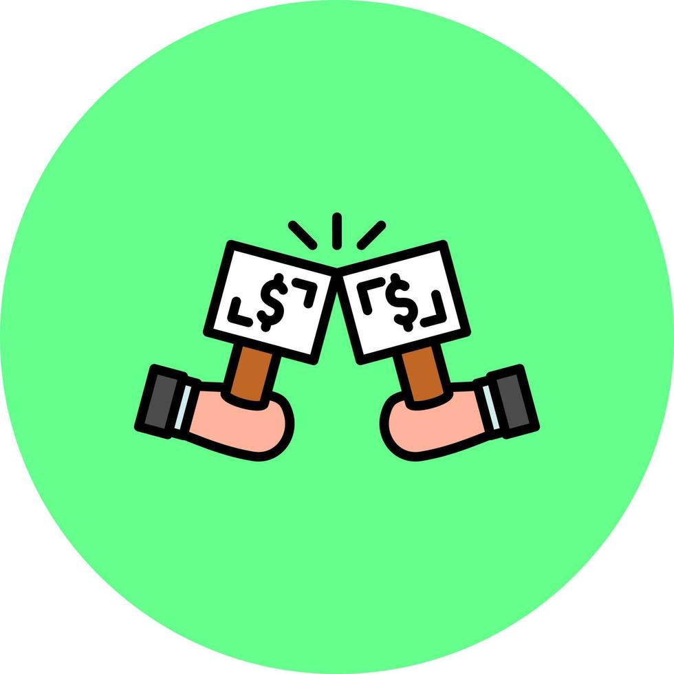 Bidding Creative Icon Design vector