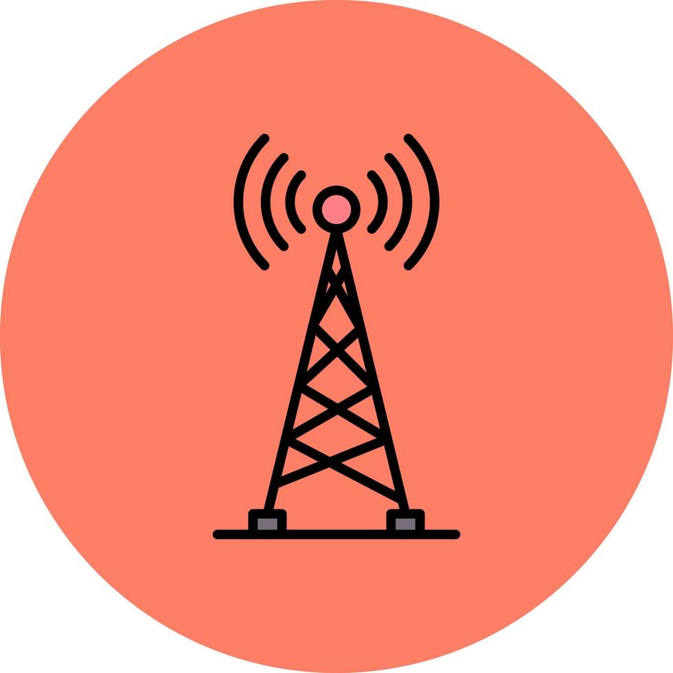 Radio Tower Creative Icon Design vector