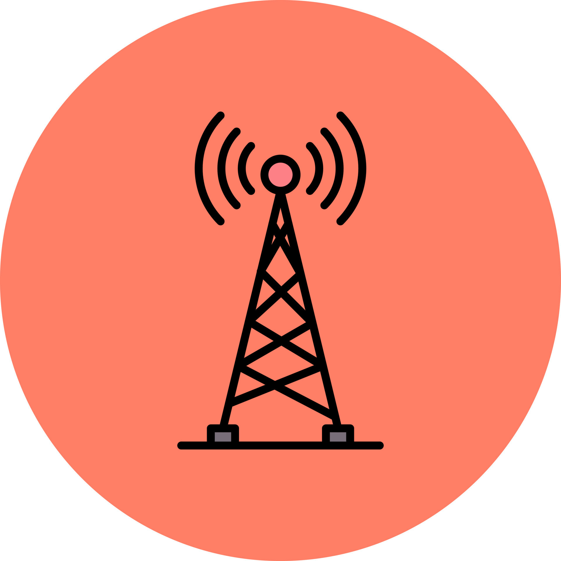 Radio Tower Creative Icon Design 16014266 Vector Art at Vecteezy