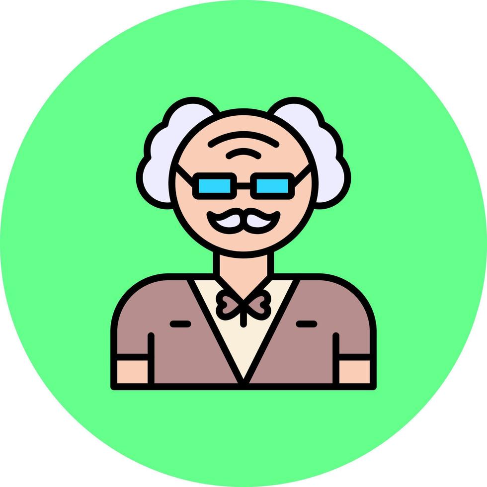 Old Man Creative Icon Design vector
