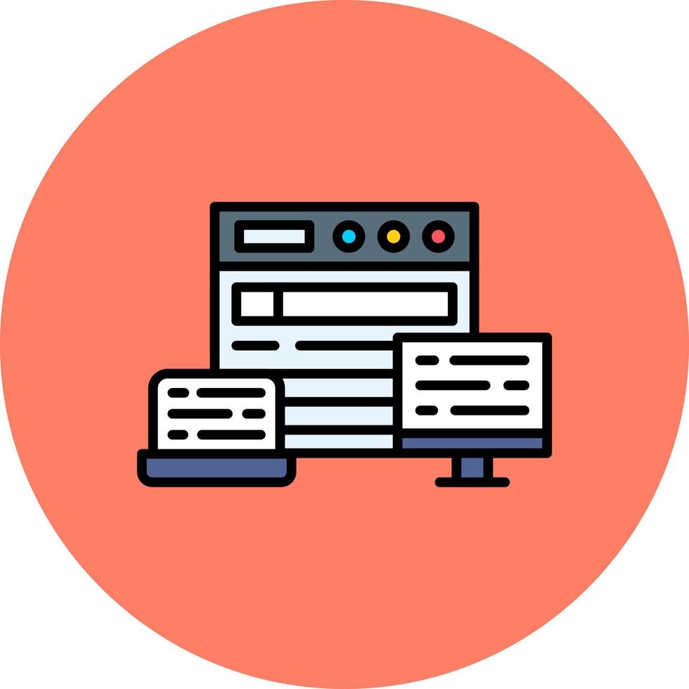 Responsive Design Creative Icon Design vector