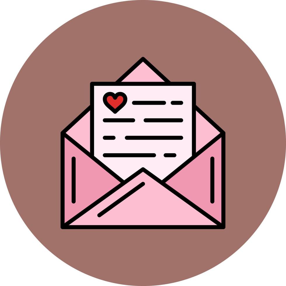 diseño de icono creativo de carta de amor vector