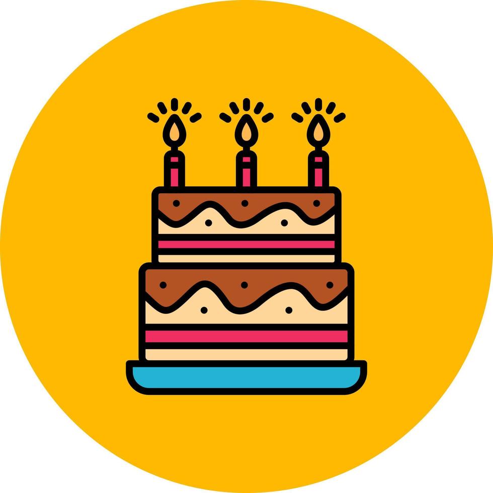 Birthday Cake Creative Icon Design vector