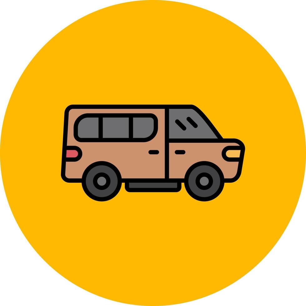 Minivan Creative Icon Design vector