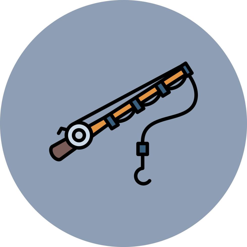 Fishing Rod Creative Icon Design vector