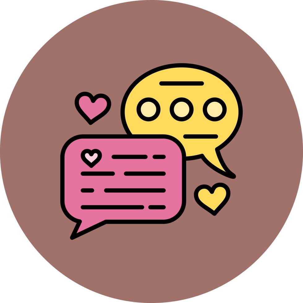 Love Chat Creative Icon Design vector
