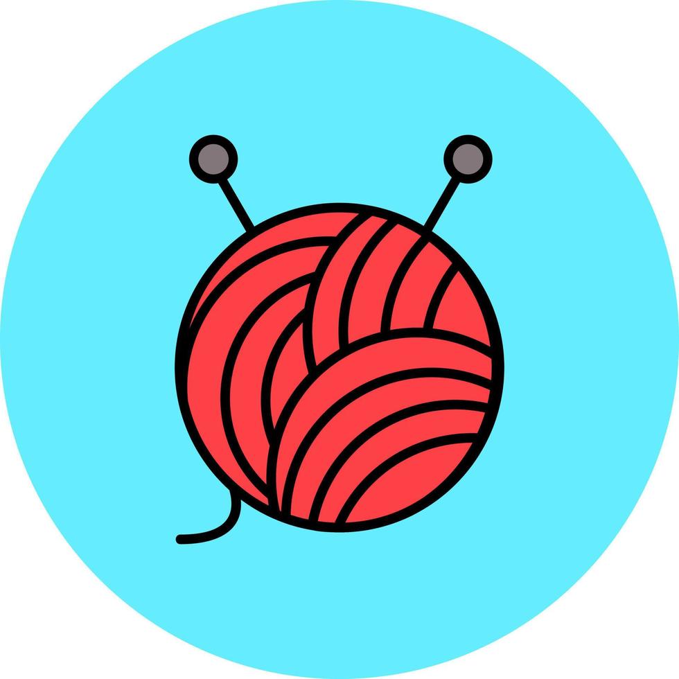 diseño de icono creativo de bola de lana vector