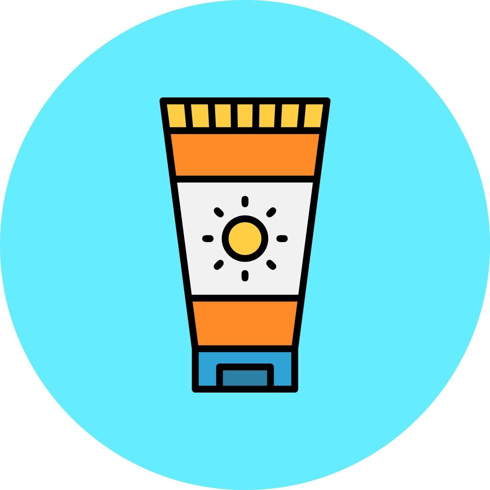 Sunscreen Creative Icon Design vector