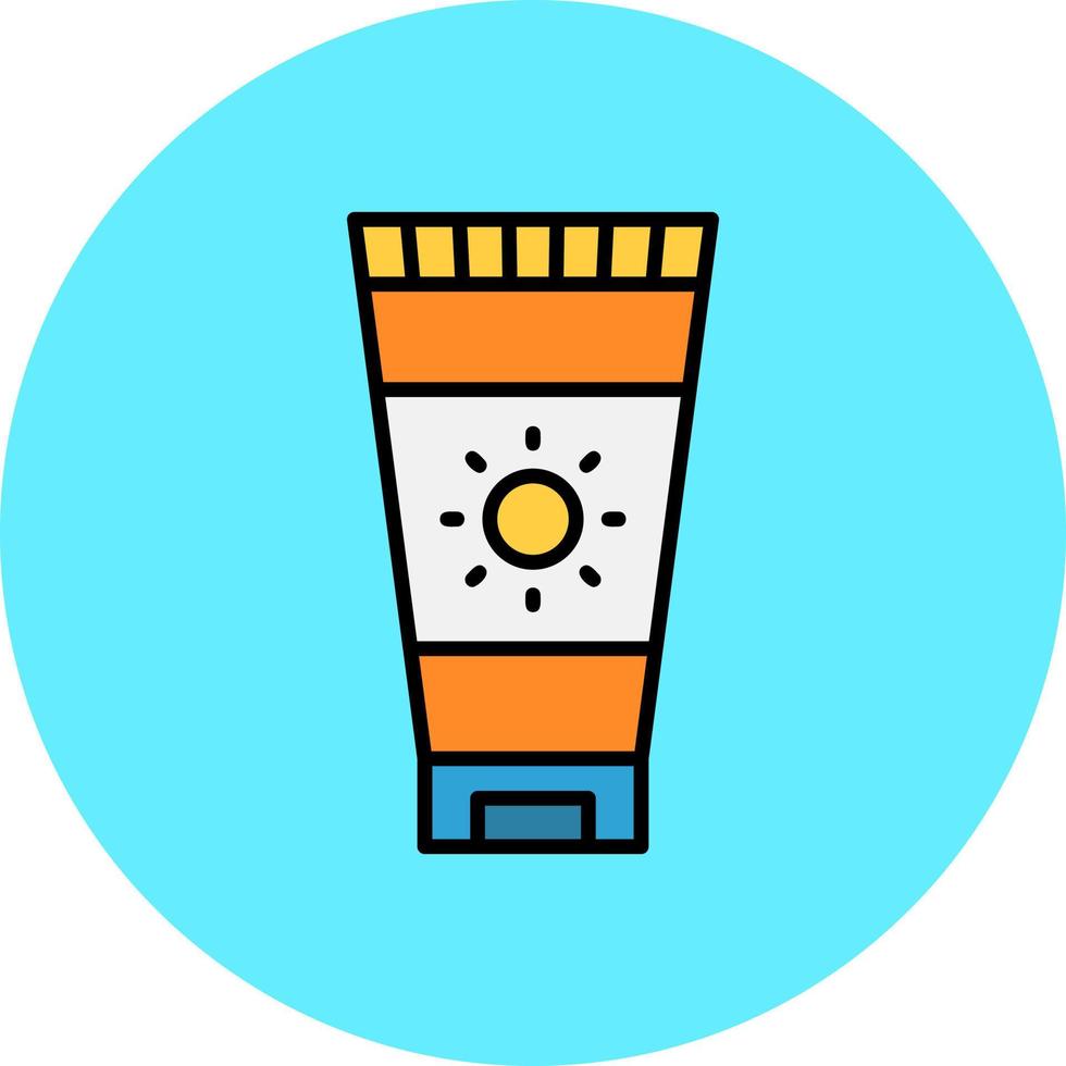 Sunscreen Creative Icon Design vector