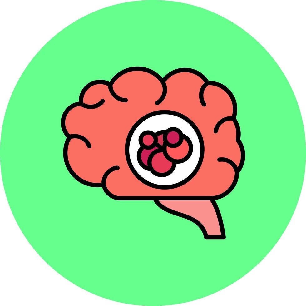 diseño de icono creativo de cáncer de cerebro vector