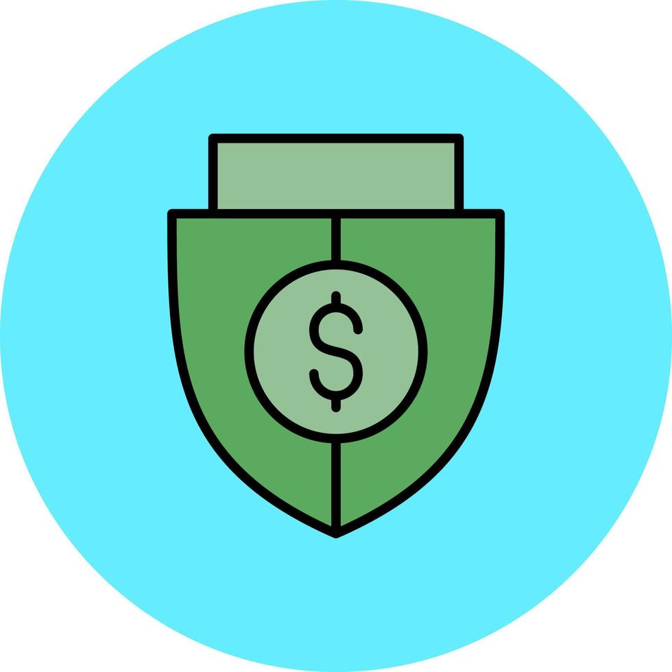 Shield Money Creative Icon Design vector