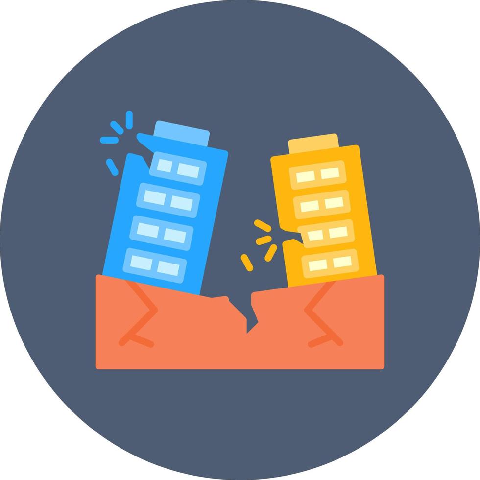Earthquake Creative Icon Design vector
