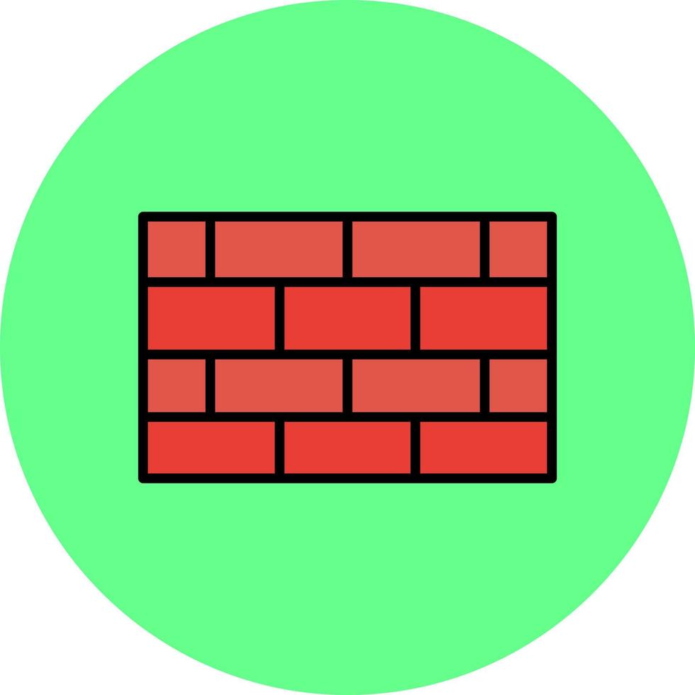 Brick Wall Creative Icon Design vector