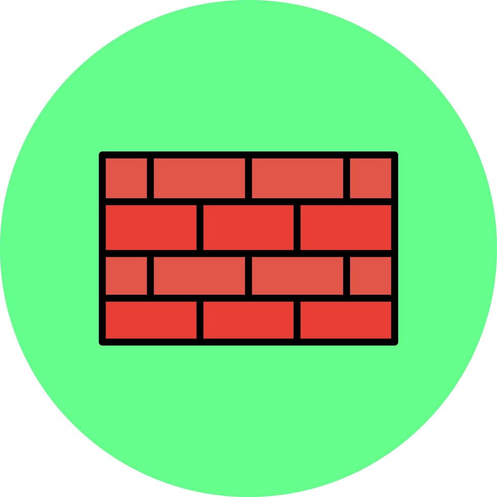 Brick Wall Creative Icon Design vector