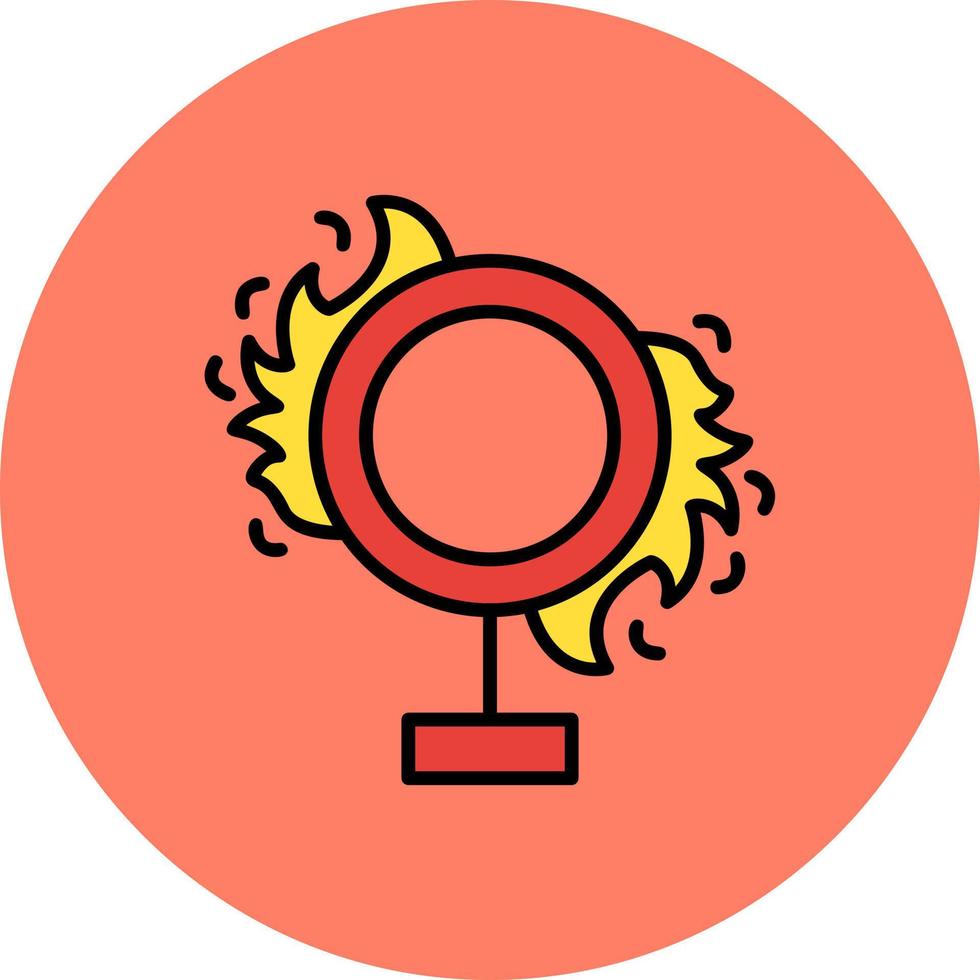 diseño de icono creativo de anillo de fuego vector