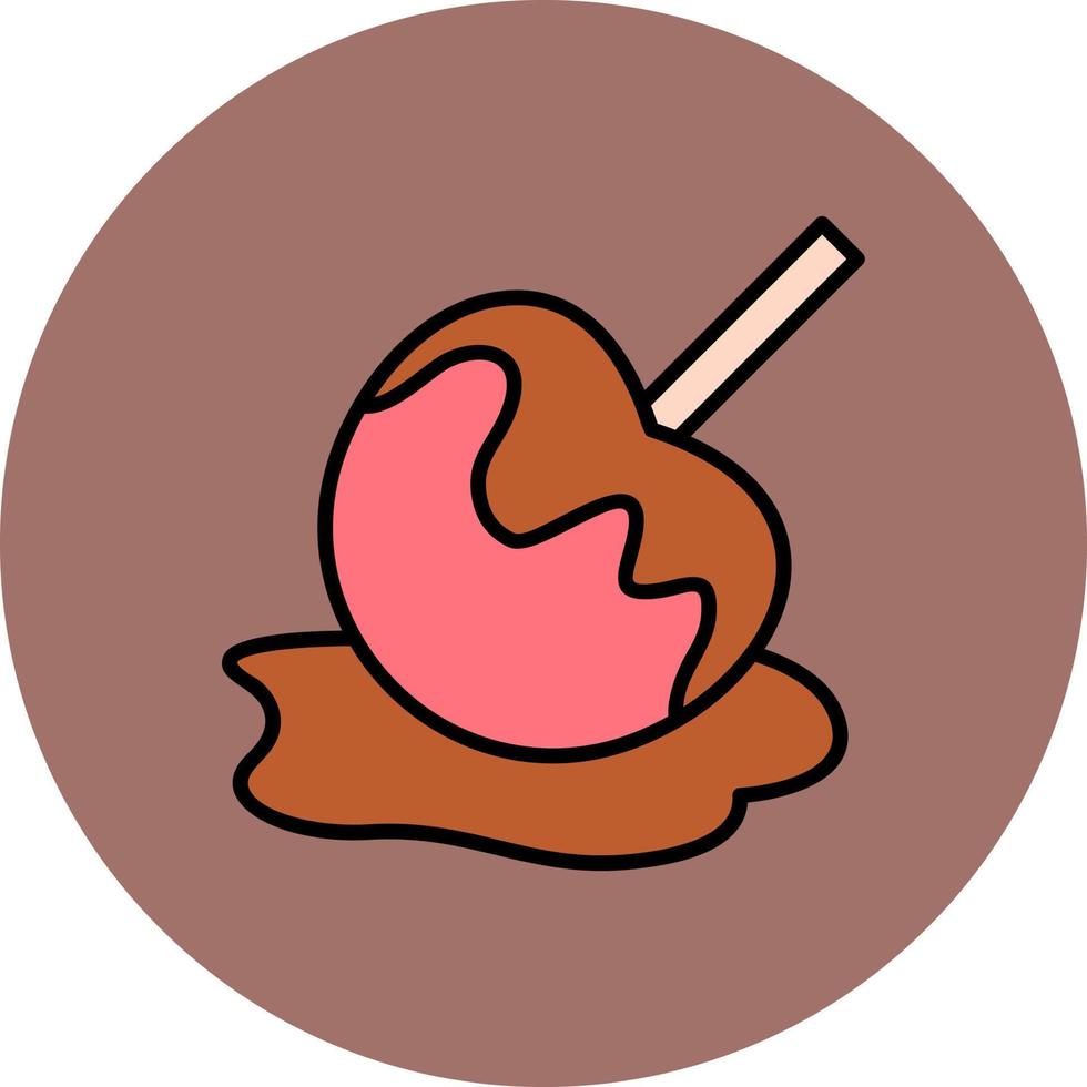 diseño de icono creativo de manzana de caramelo vector