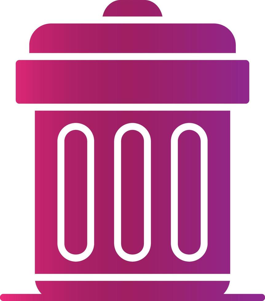 Trash Bin Creative Icon Design vector