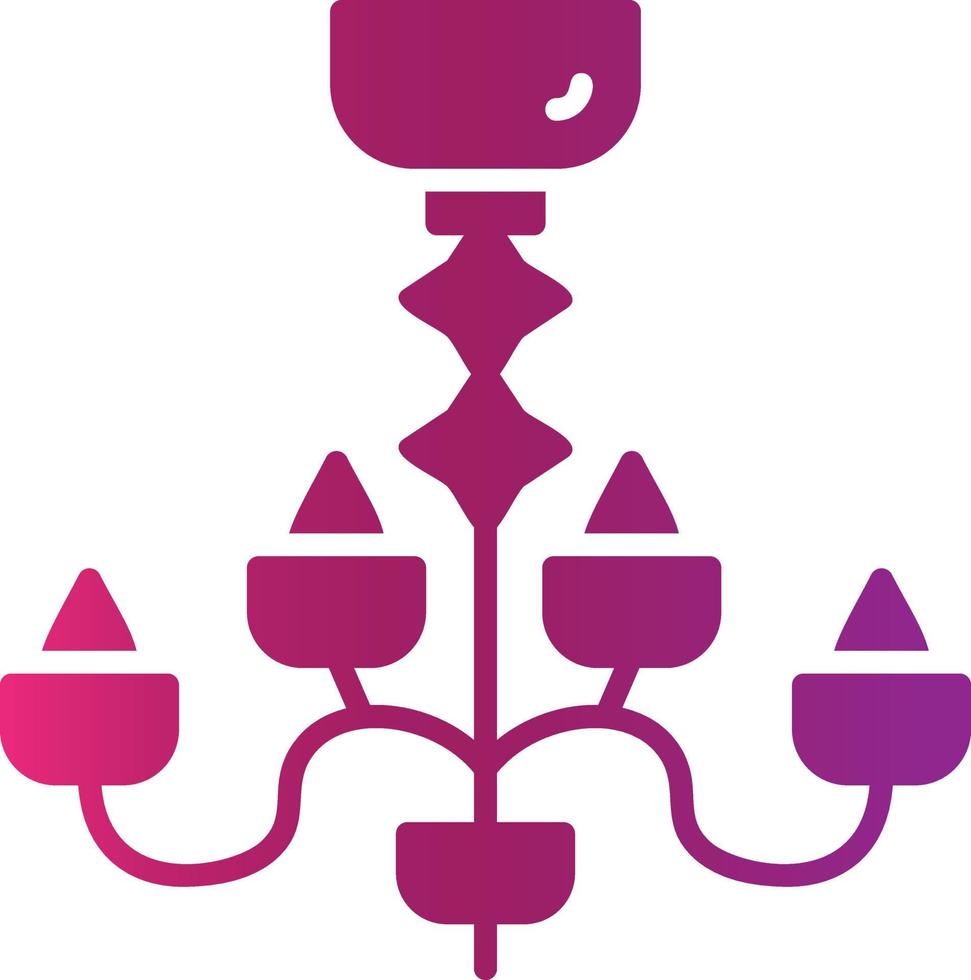 Chandelier Creative Icon Design vector