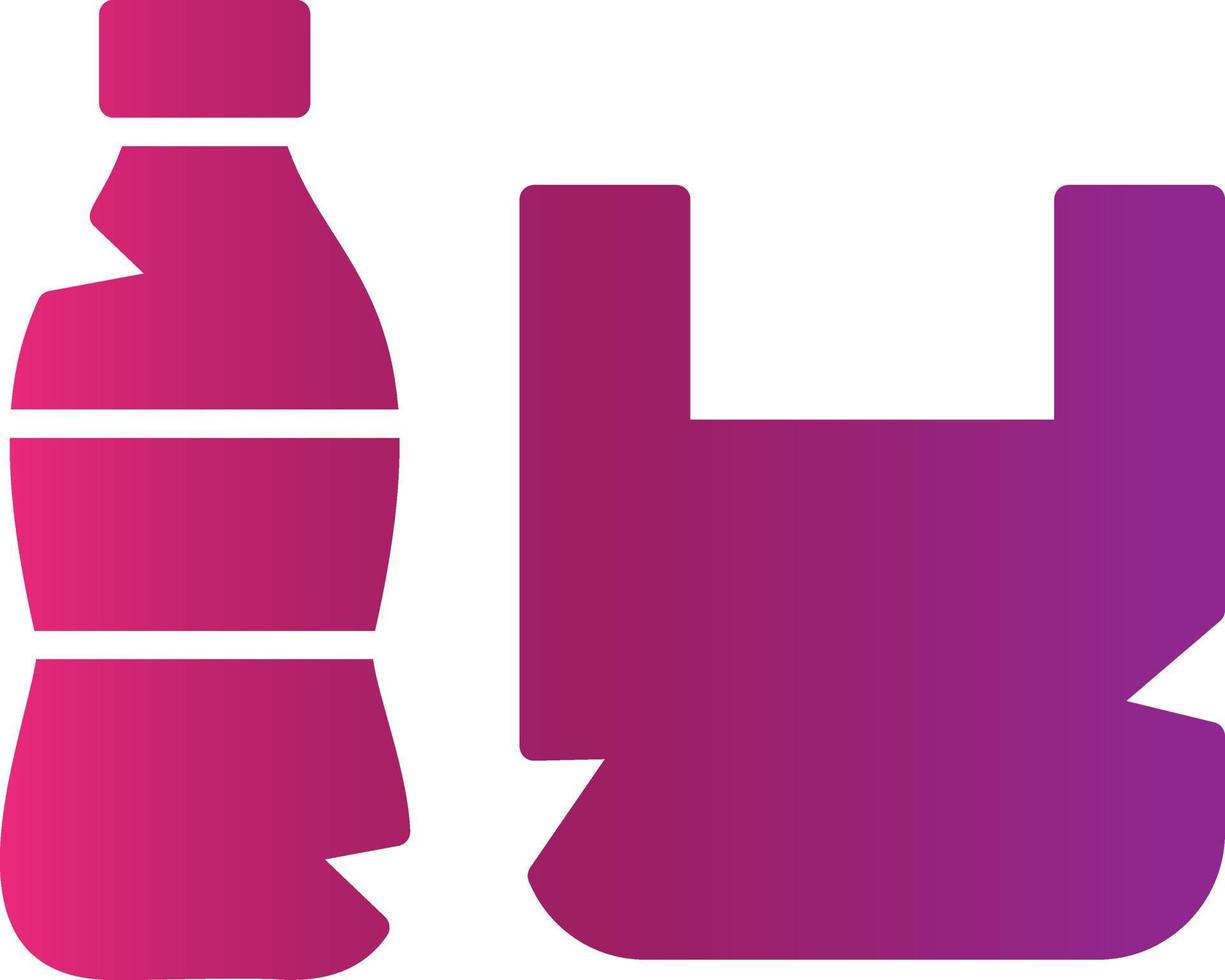 Waste Plastic Creative Icon Design vector