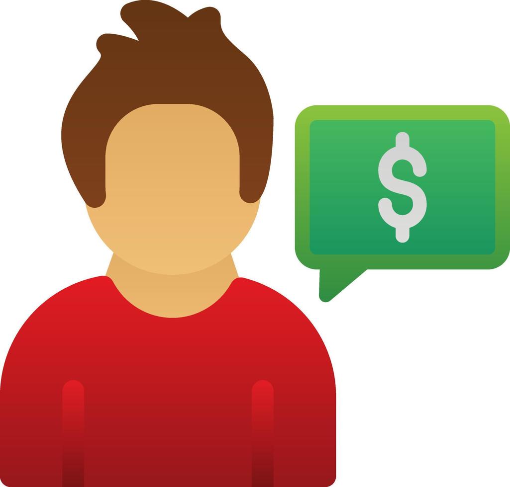 Male Financial Advisor Vector Icon Design