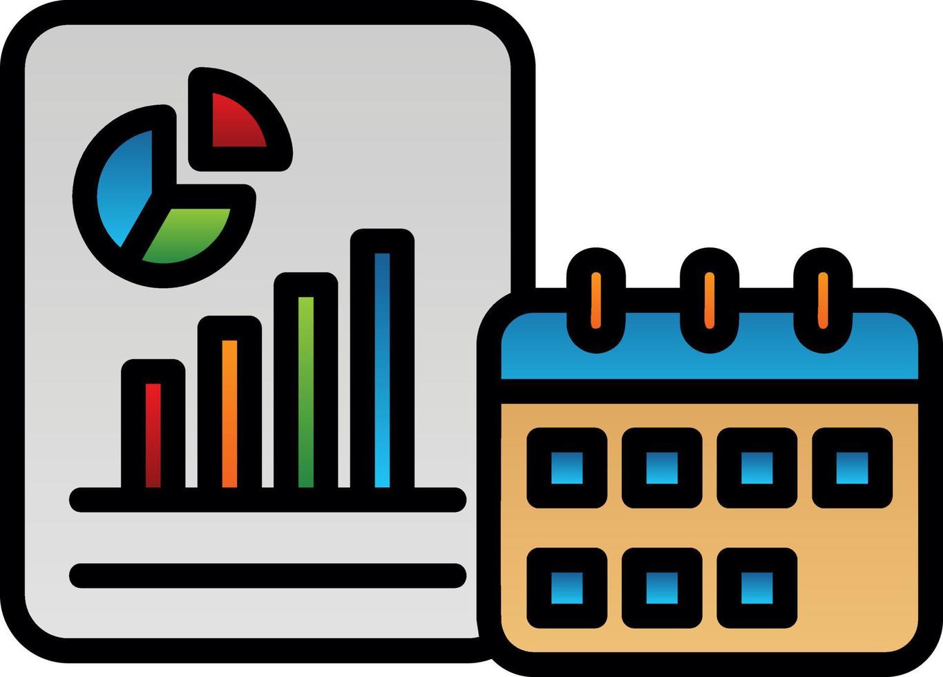 Yearly Report Vector Icon Design