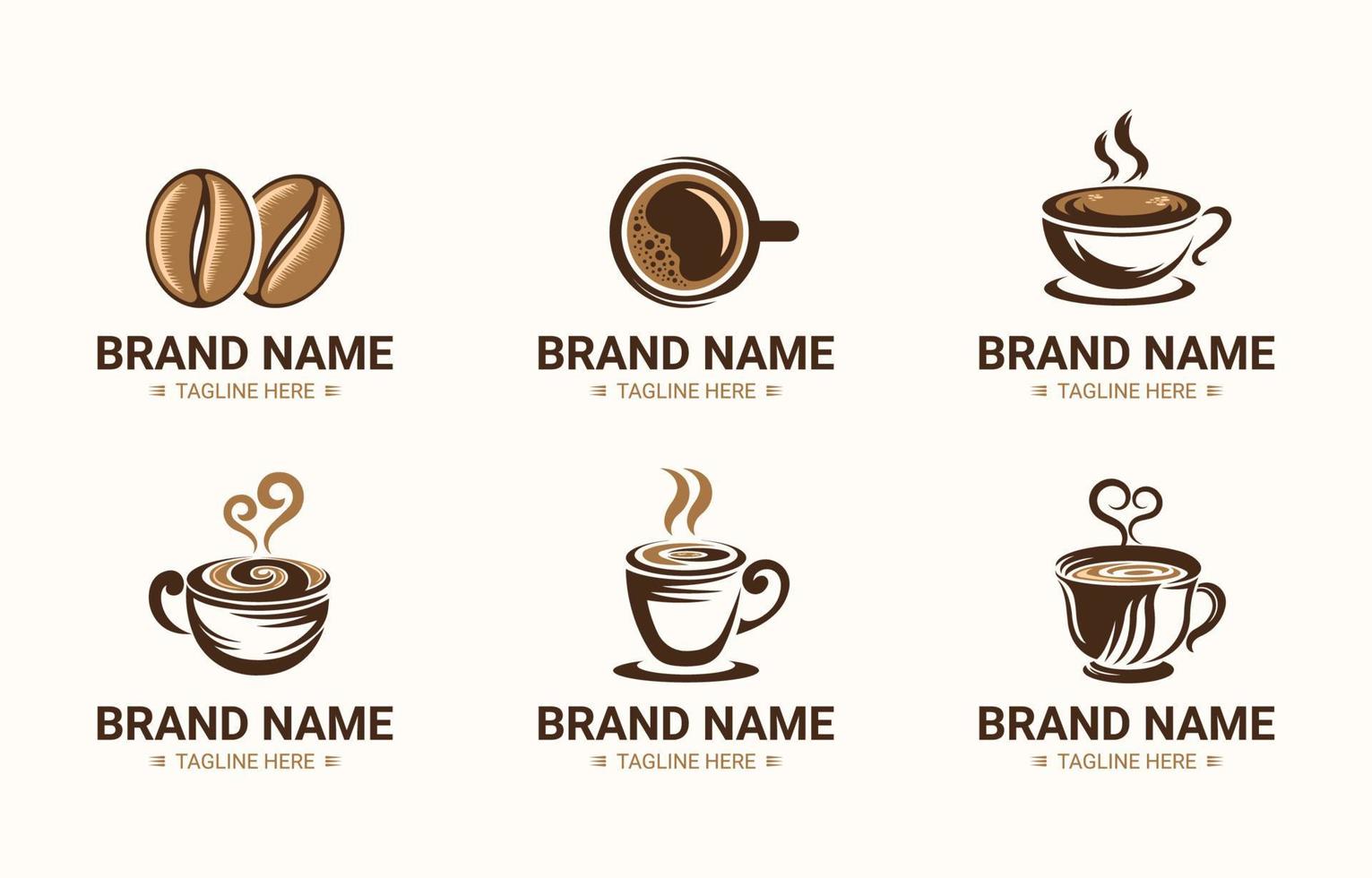 conjunto de logotipos de café vintage vector