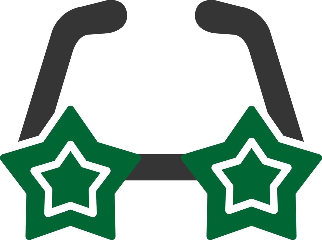 diseño de icono creativo de gafas de estrella vector