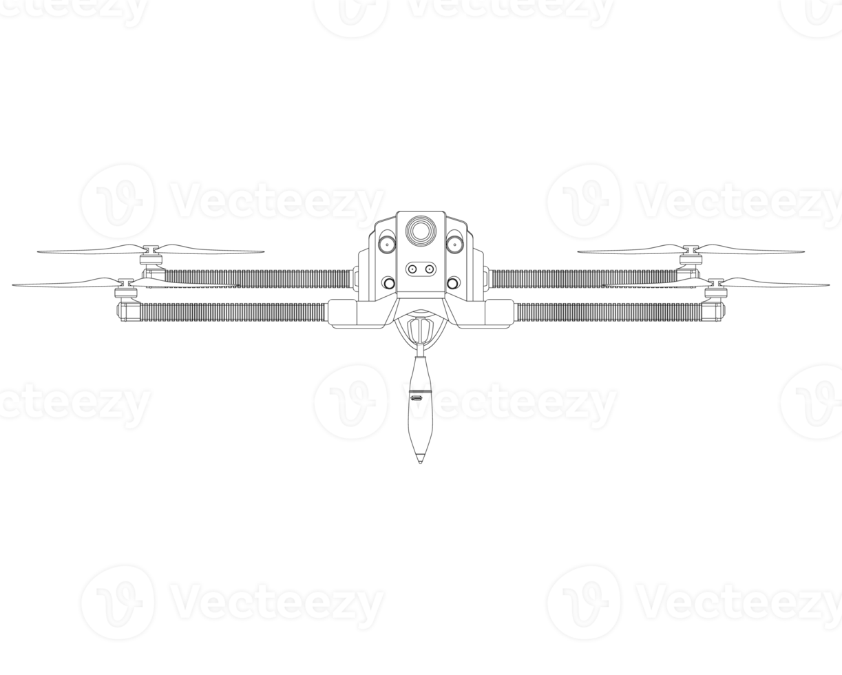 militär Drönare med bomba färg bok. missil strejker. luft raket, png illustration.