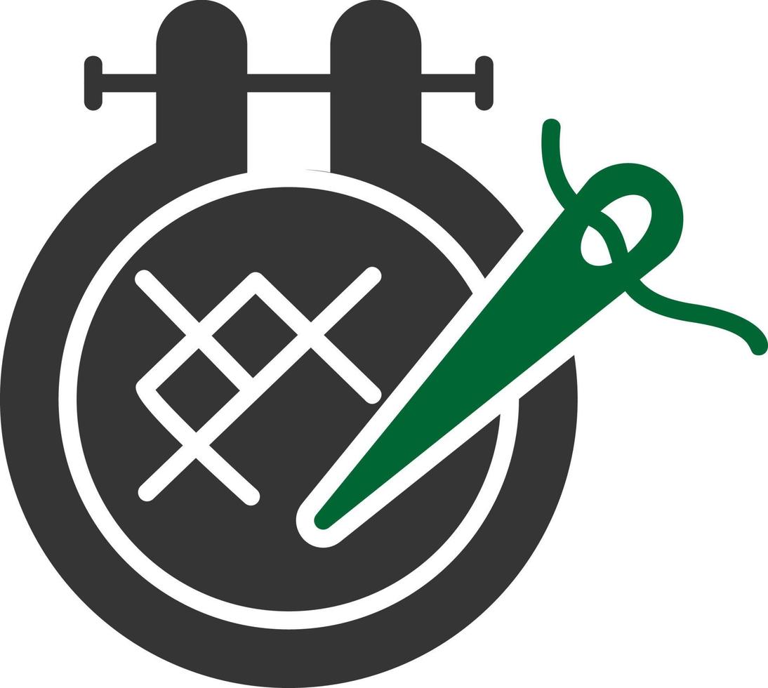 Embroidery Creative Icon Design vector
