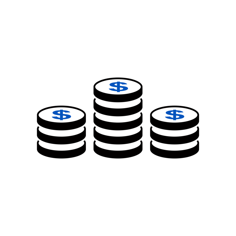 gráfico de png de monedas de dólar